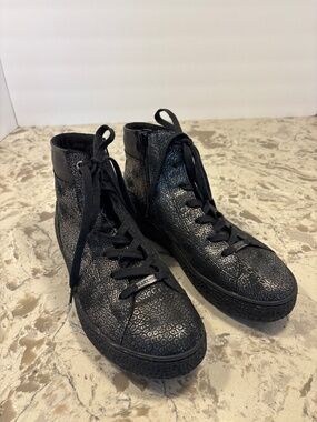 Hartjes EUC Phil Boot Hi Top Reptile Print Sneakers Leather Booties 10